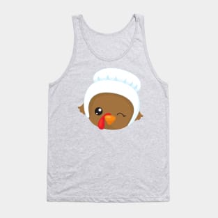 Thanksgiving Turkey, Brown Turkey, Pilgrim Bonnet Tank Top